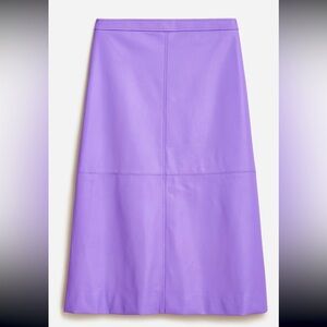 J Crew Faux Leather Lavender Skirt